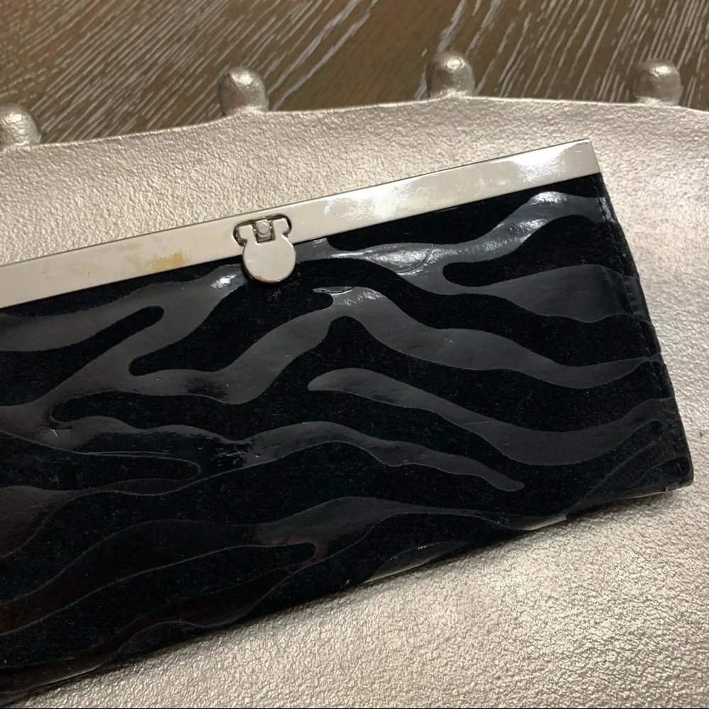 Rue 21 black w/animal stripes wallet clutch